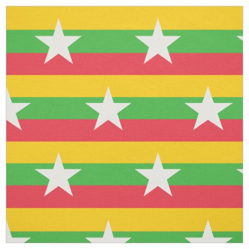 Myanmar Flag Fabric