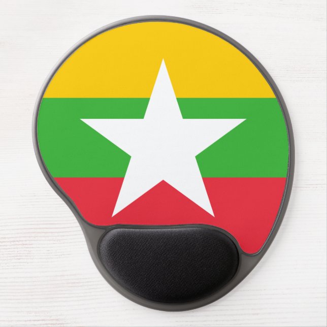 Myanmar Flag Gel Mouse Pad (Front)