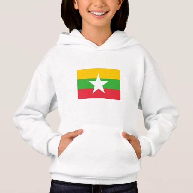 Myanmar Flag Hoodie (Front)