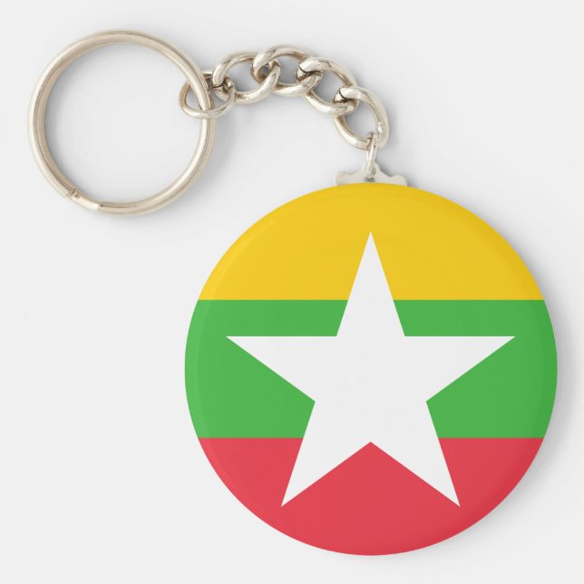 Myanmar Flag Keychain (Front)