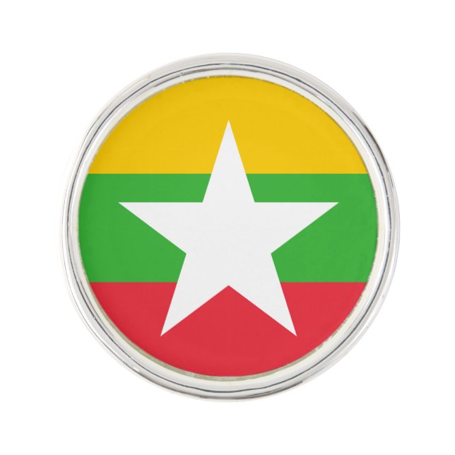 Myanmar Flag Lapel Pin (Front)