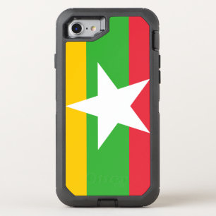 Myanmar Flag OtterBox Defender iPhone SE/8/7 Case