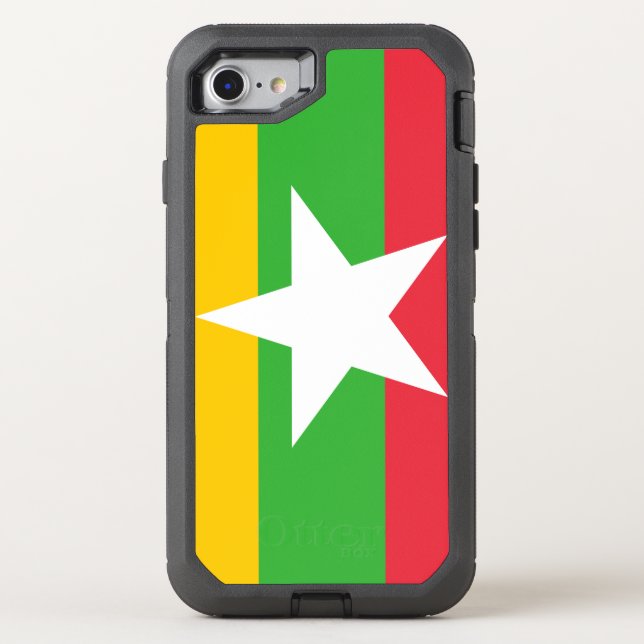 Myanmar Flag Otterbox iPhone Case (Back)