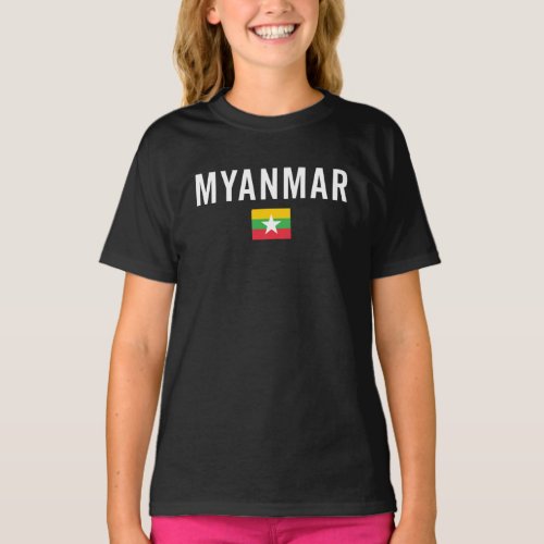 Myanmar Flag _ Patriotic Flag T_Shirt