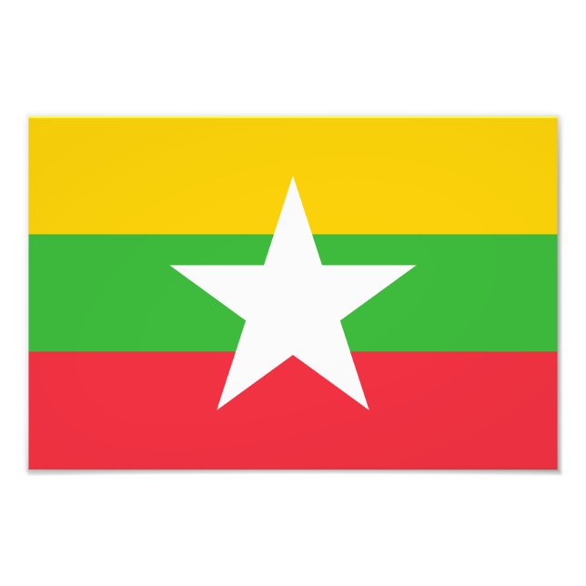 Myanmar Flag Photo Print (Front)