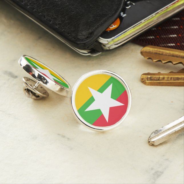 Myanmar Flag Pin (In Situ)