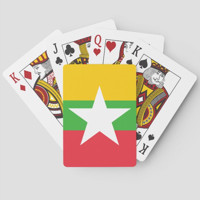 Myanmar Flag Poker Cards (Back)