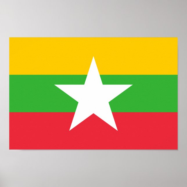 Myanmar Flag Poster (Front)