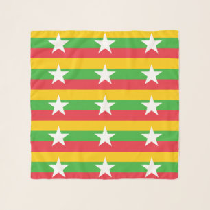 Myanmar Flag Scarf