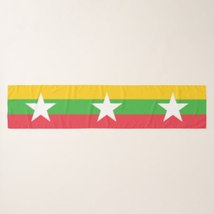 Myanmar Flag Scarf
