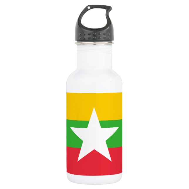 Myanmar Flag Stainless Steel Water Bottle (Front)