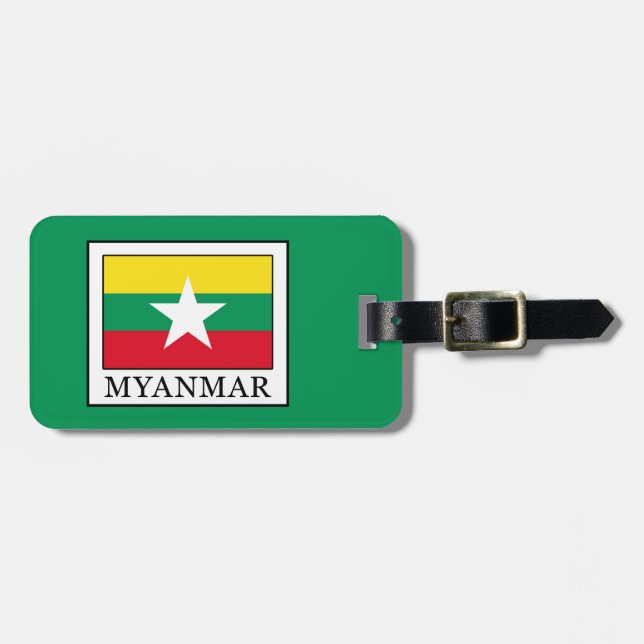 Myanmar Luggage Tag (Front Horizontal)