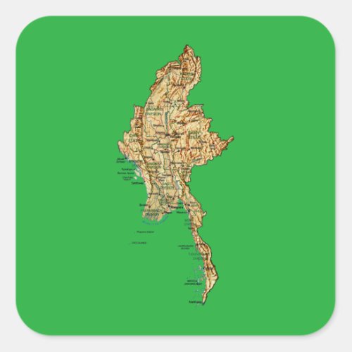 Myanmar Map Sticker