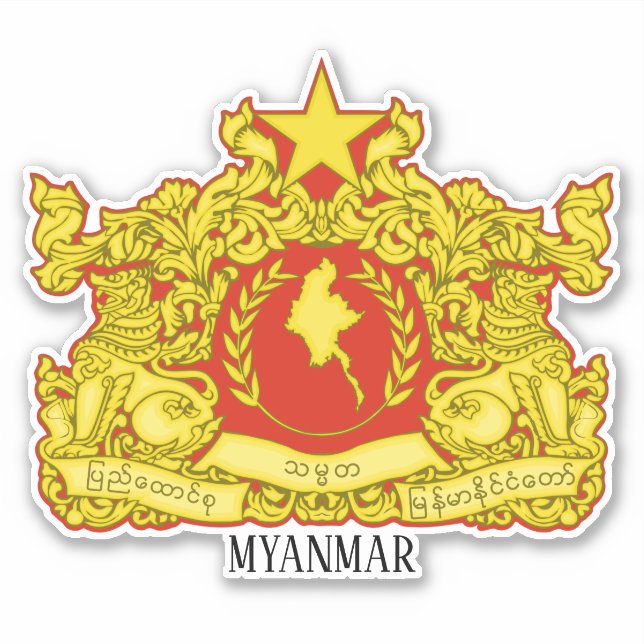 Myanmar National Seal Patriotic Sticker (Front)