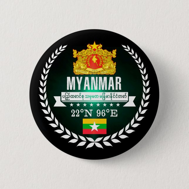 Myanmar Pinback Button (Front)