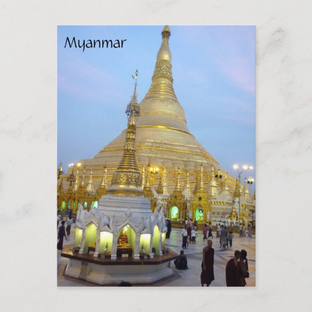 myanmar shwedagon postcard (Front)