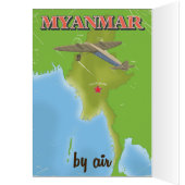 Myanmar vintage travel poster cards (Inside (Left))