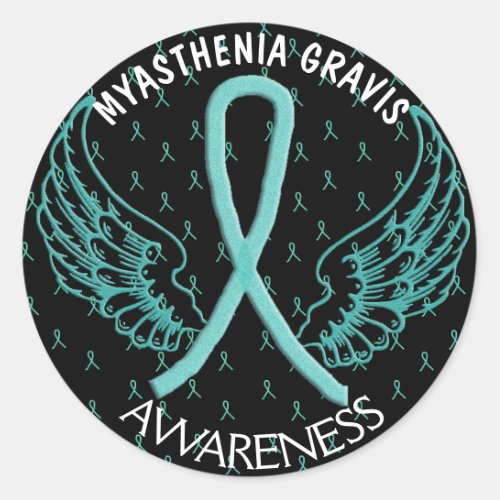 Myasthenia Gravis Angel Wings Warrior Sticker