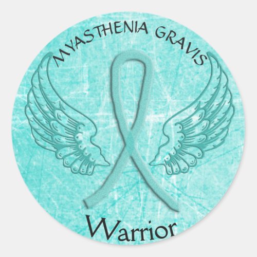 Myasthenia Gravis Angel Wings Warrior Sticker