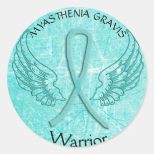 Myasthenia Gravis Angel Wings Warrior Sticker
