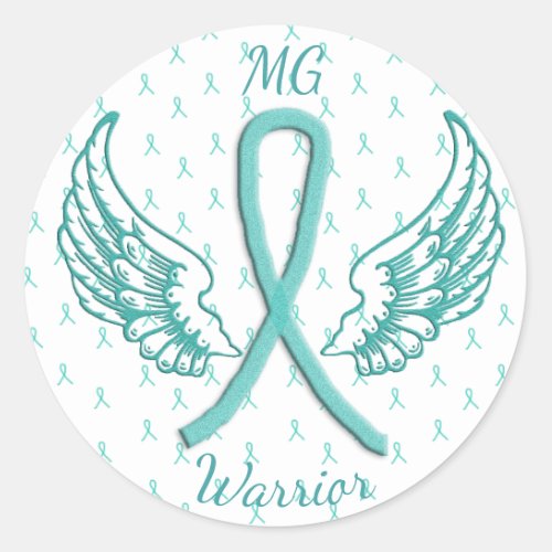 Myasthenia Gravis Angel Wings Warrior Sticker