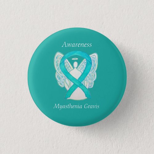 Myasthenia Gravis Awareness Angel Ribbon Art Pin