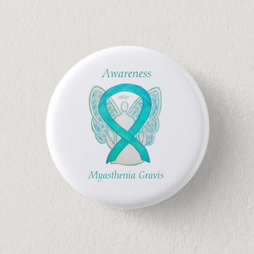 Myasthenia Gravis Awareness Angel Ribbon Art Pin