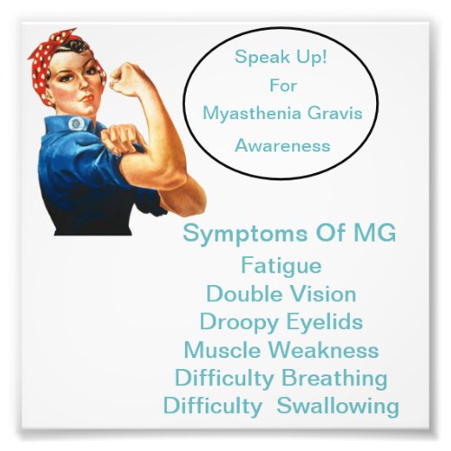 Myasthenia Gravis Awareness B  Lets Cure This Photo Print