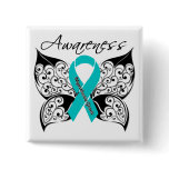 Myasthenia Gravis Awareness Butterfly Pinback Button