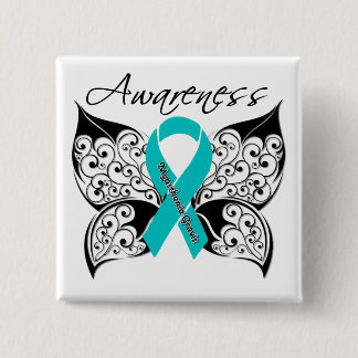 Myasthenia Gravis Awareness Butterfly Pinback Button