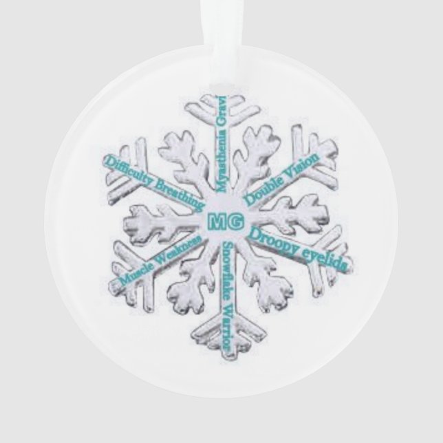 Myasthenia Gravis Awareness [c] Ornament (Back)