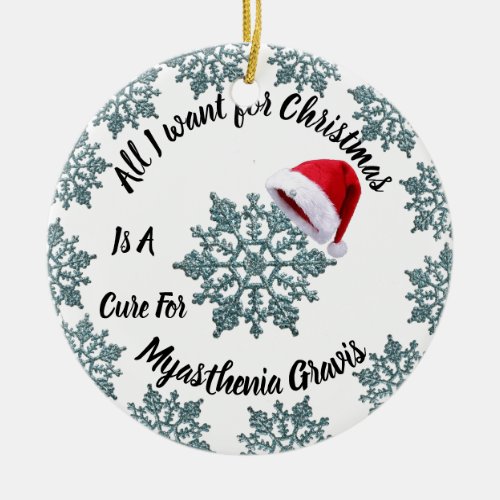 Myasthenia Gravis Awareness Ceramic Ornament