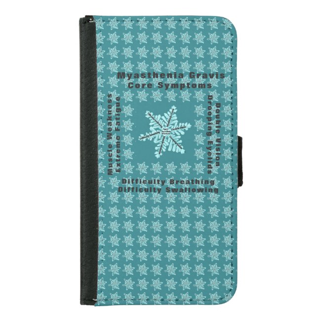 Myasthenia Gravis Awareness * Core Symptoms Samsung Galaxy Wallet Case (Front)
