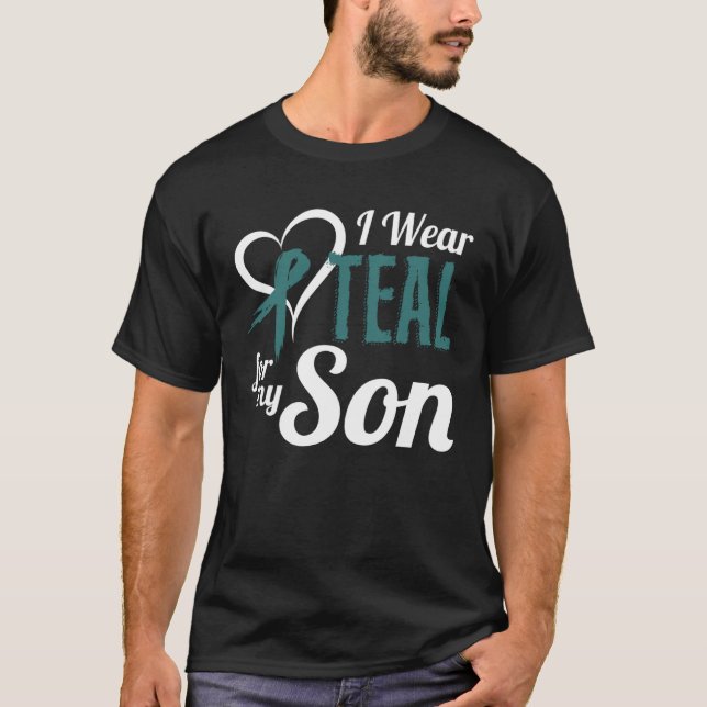 Myasthenia Gravis Awareness Men Women Wear Teal Fo T-Shirt (Front)