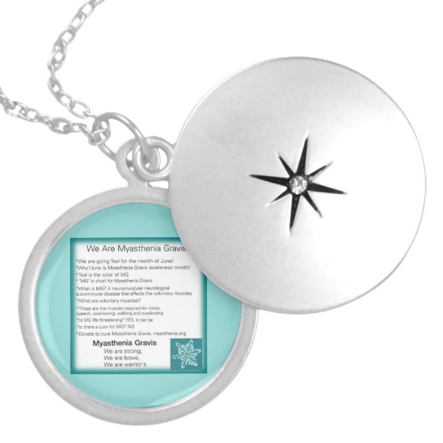 Myasthenia Gravis Awareness Necklace (Front)