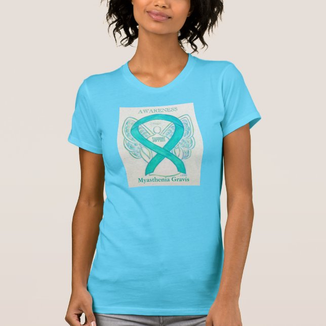 Myasthenia Gravis Awareness Ribbon Angel Shirt (Front)