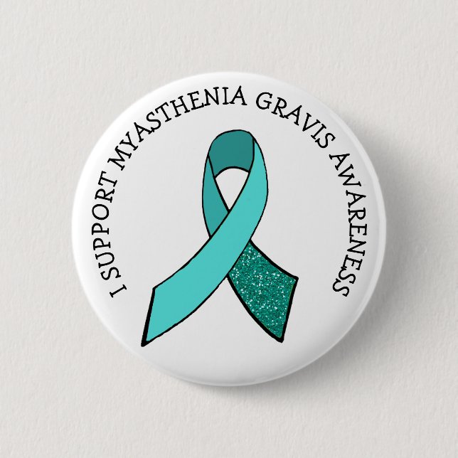 Myasthenia Gravis Awareness Ribbon Button (Front)