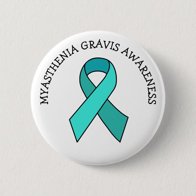 Myasthenia Gravis Awareness Ribbon Button (Front)