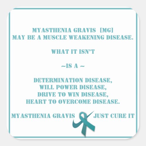 Myasthenia Gravis Awareness Square Sticker