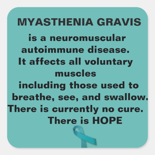 Myasthenia Gravis Awareness Square Sticker (Front)