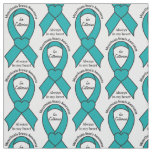 Myasthenia Gravis Heart Ribbon Name Customizable Fabric