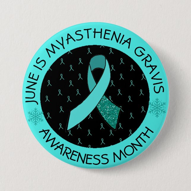 Myasthenia Gravis Hope Awareness Button Butterfly (Front)