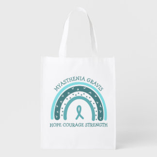 Myasthenia Gravis Hope, Courage, Strength Grocery Bag