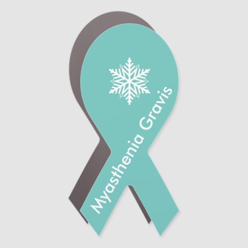 Myasthenia gravis MG Awareness Ribbon Teal Car Magnet