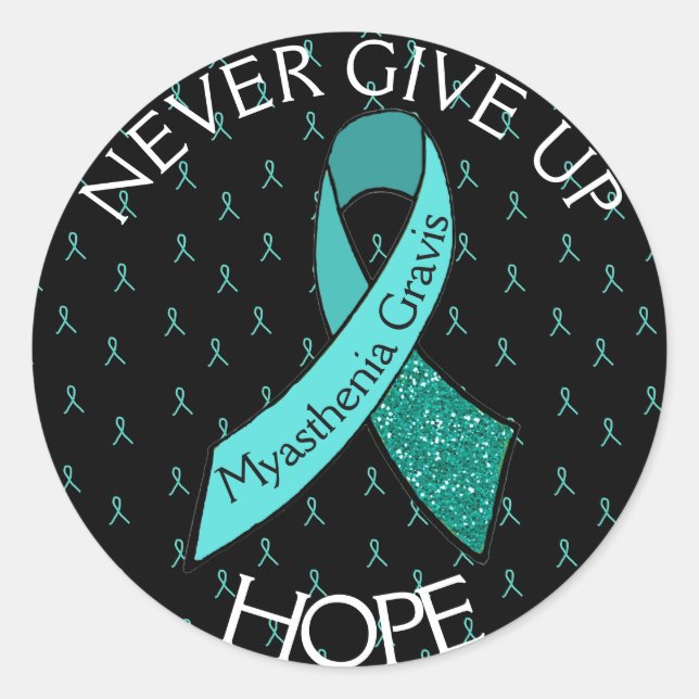 Myasthenia Gravis Never Give Up Hope Sticker (Front)