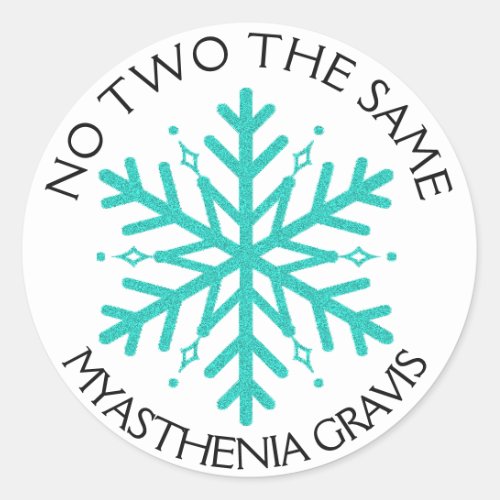Myasthenia Gravis No 2 the Same Snowflake sticker