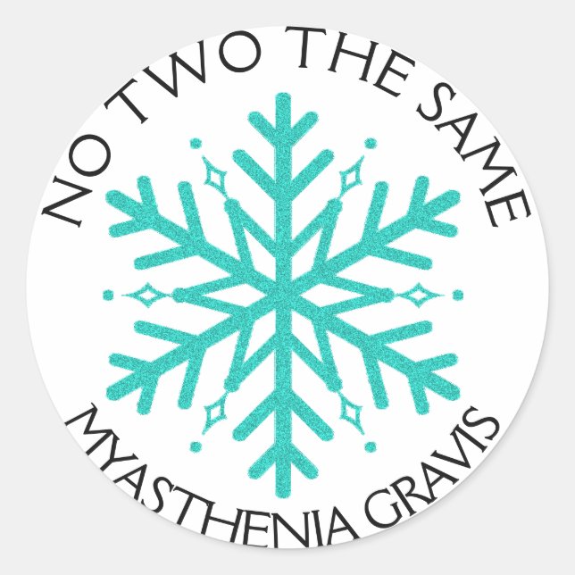 Myasthenia Gravis No 2 the Same Snowflake sticker (Front)