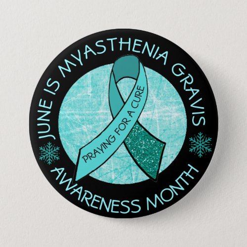 Myasthenia Gravis Praying for a Cure Pinback Button