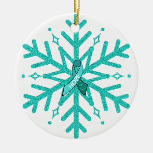 Myasthenia Gravis Snowflake Christmas Ornament