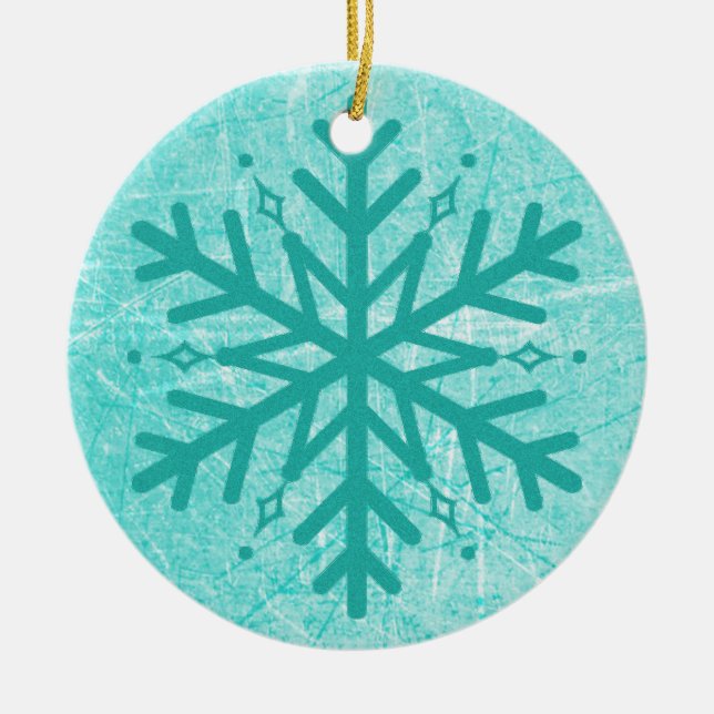 Myasthenia Gravis Snowflake Christmas  Ornament (Front)